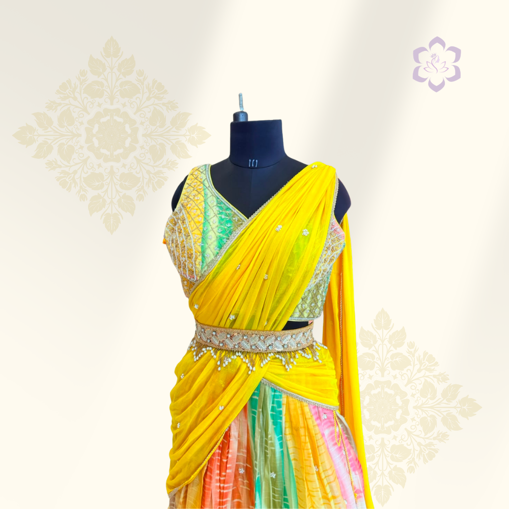 Royal Yellow Designer Lehenga