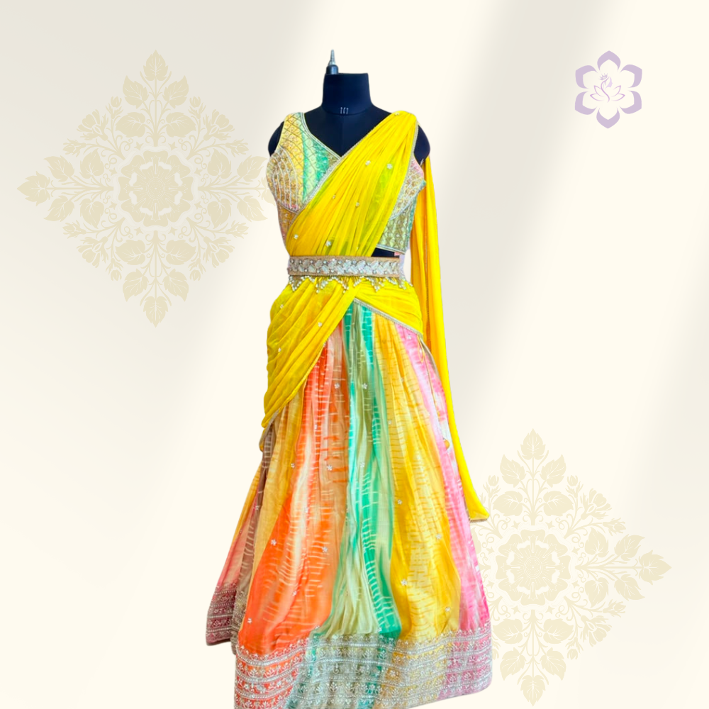 Royal Yellow Designer Lehenga
