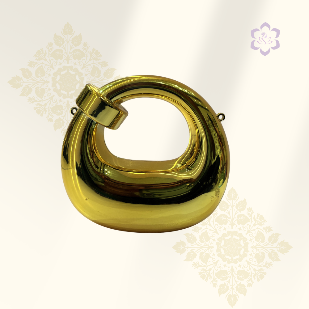 Golden Mirror Finish Handbag