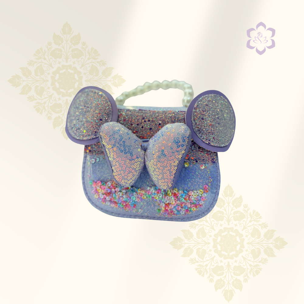Glitter Bow Mini Handbag
