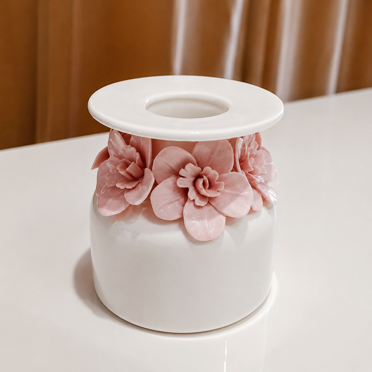 Elegant Floral Ceramic Vase