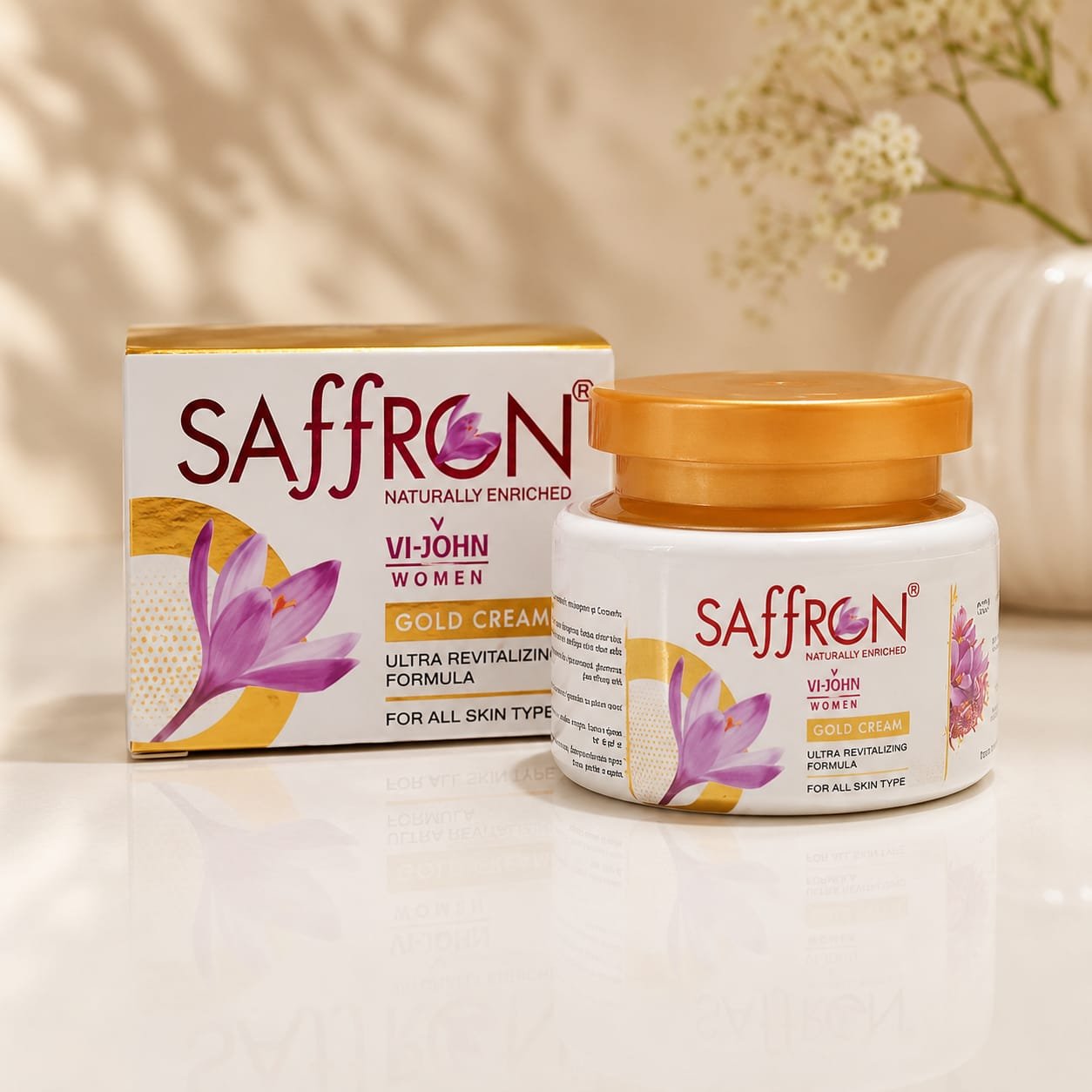 VI-JOHN Women Saffron Gold Cream