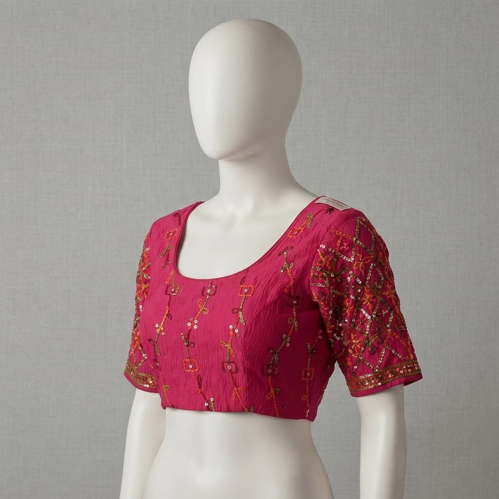 Pink readymade saree Blouse
