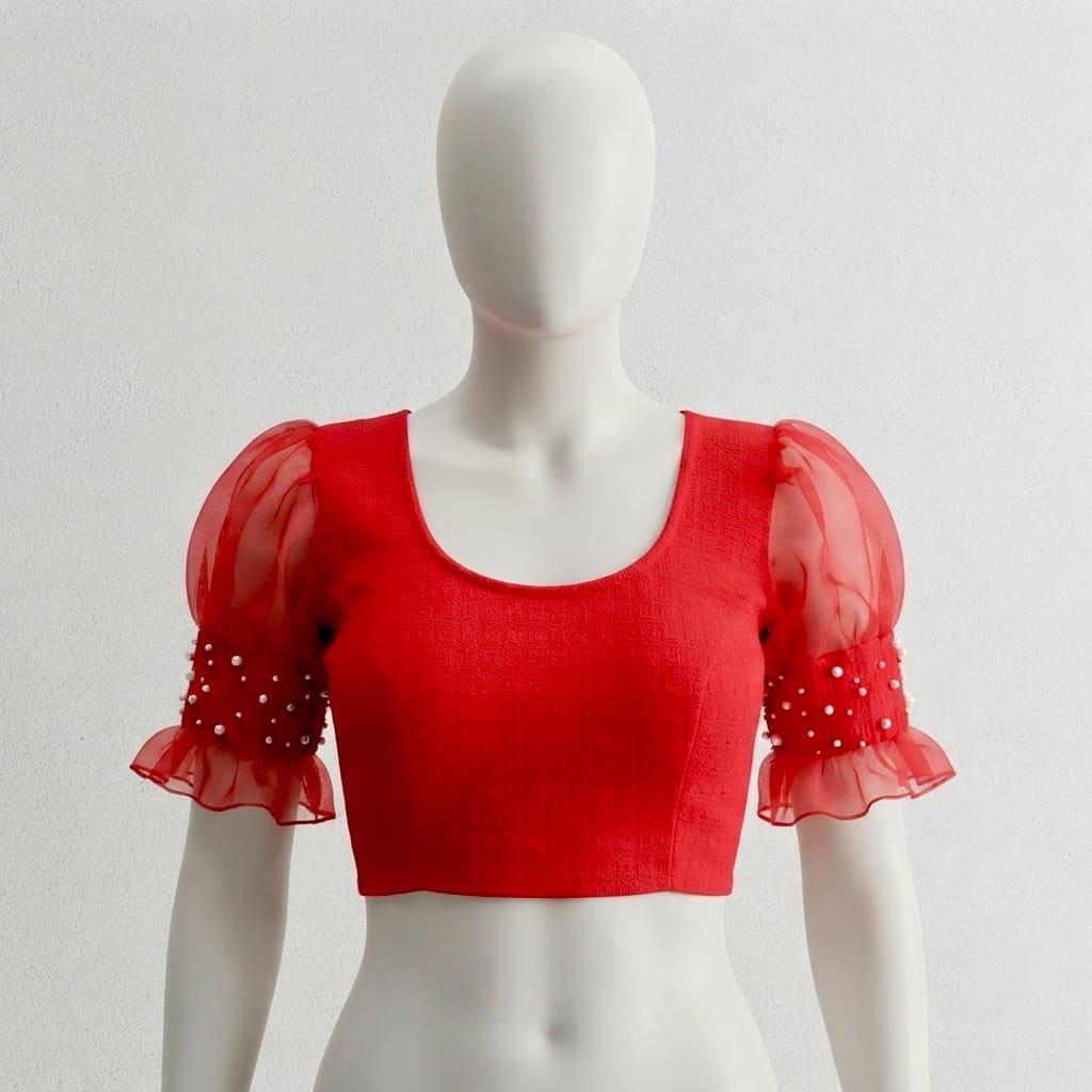 Pink readymade saree Blouse
