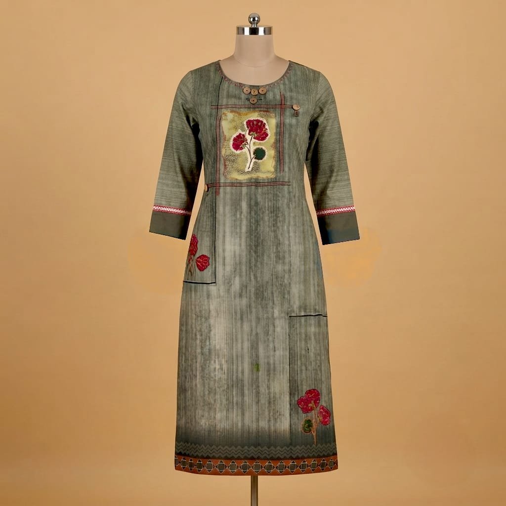 Ethnic straight-cut kurti