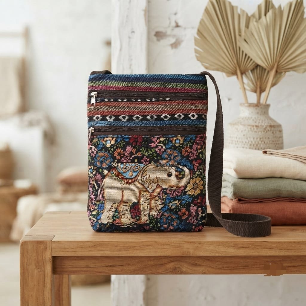 Bohemian ethnic crossbody sling bag
