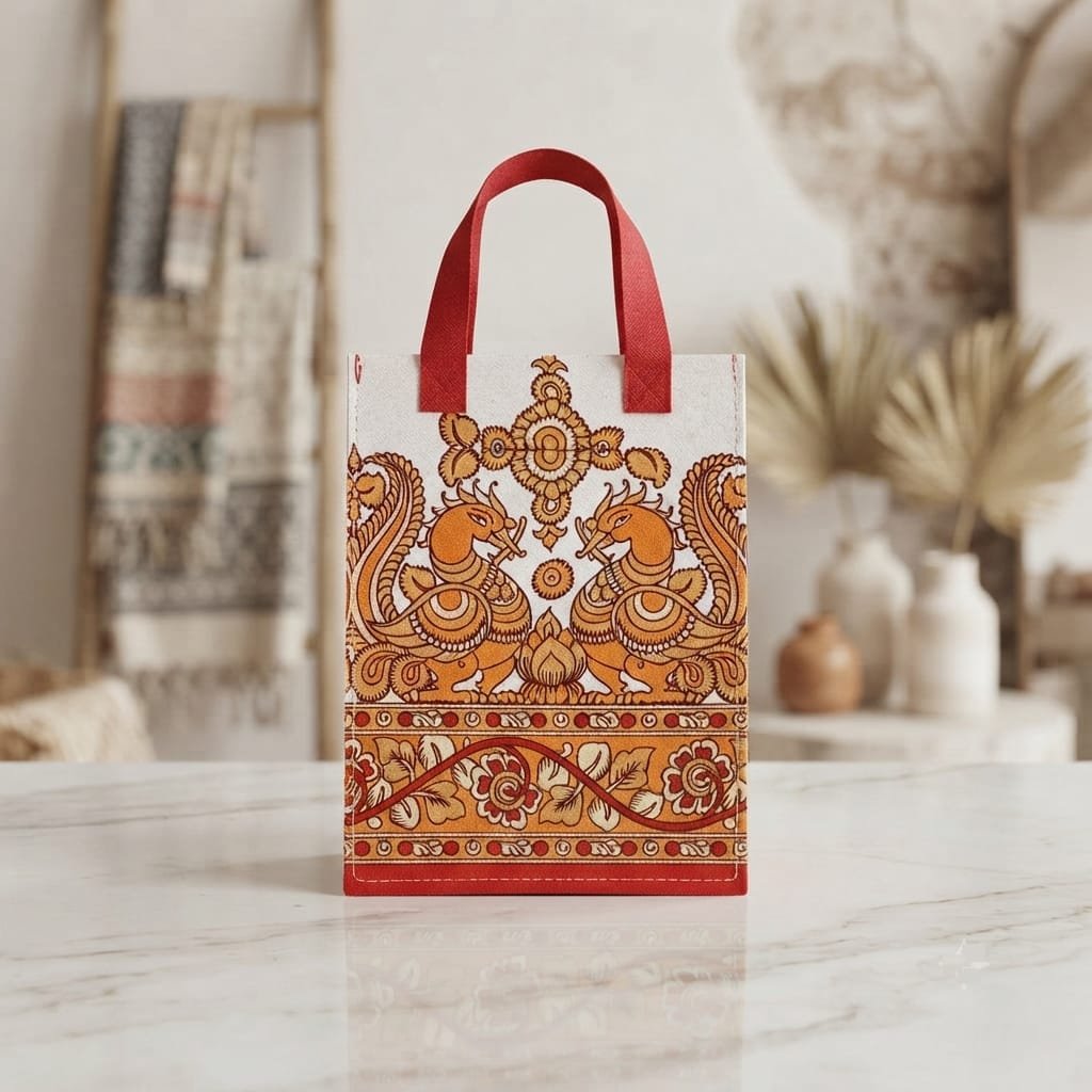 Traditional Indian printed return gift bag