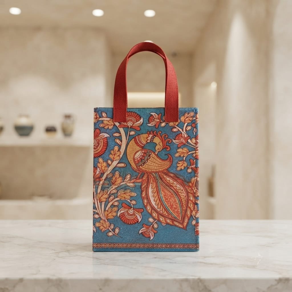 Hand-painted or block-printed cotton textiles