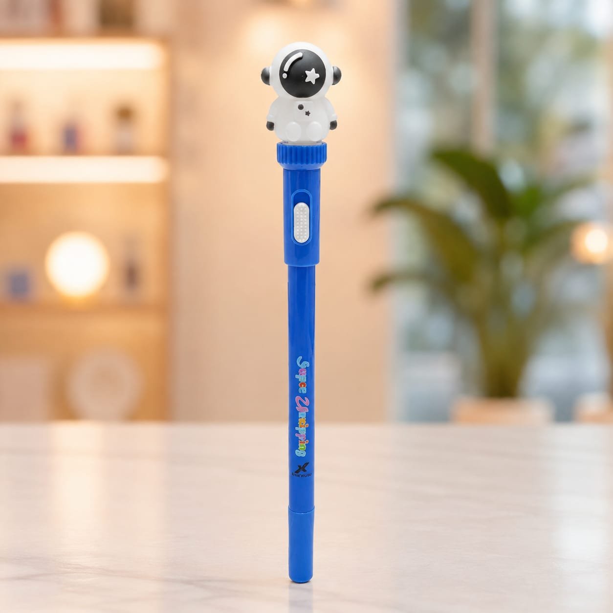 Blue cartoon spaceman gel pen