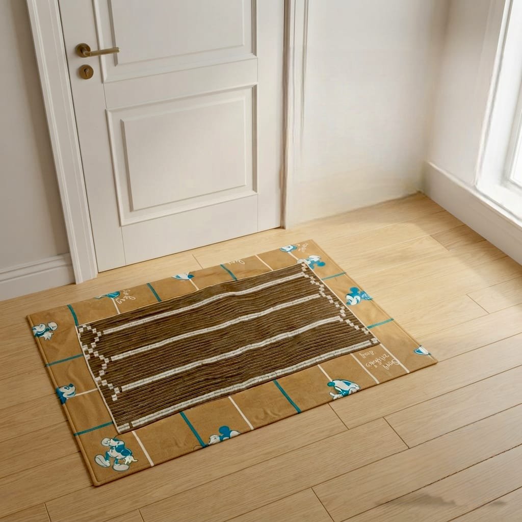 Patterned Disney-themed doormat