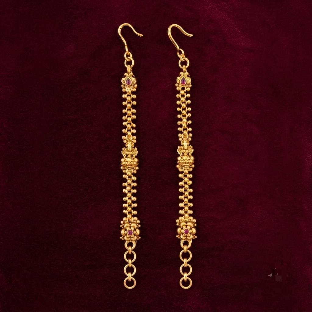 traditional Indian imitetion ear chains,