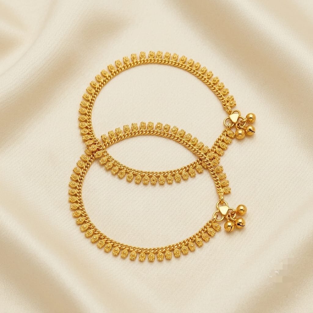 Traditional Indian-plated anklets
